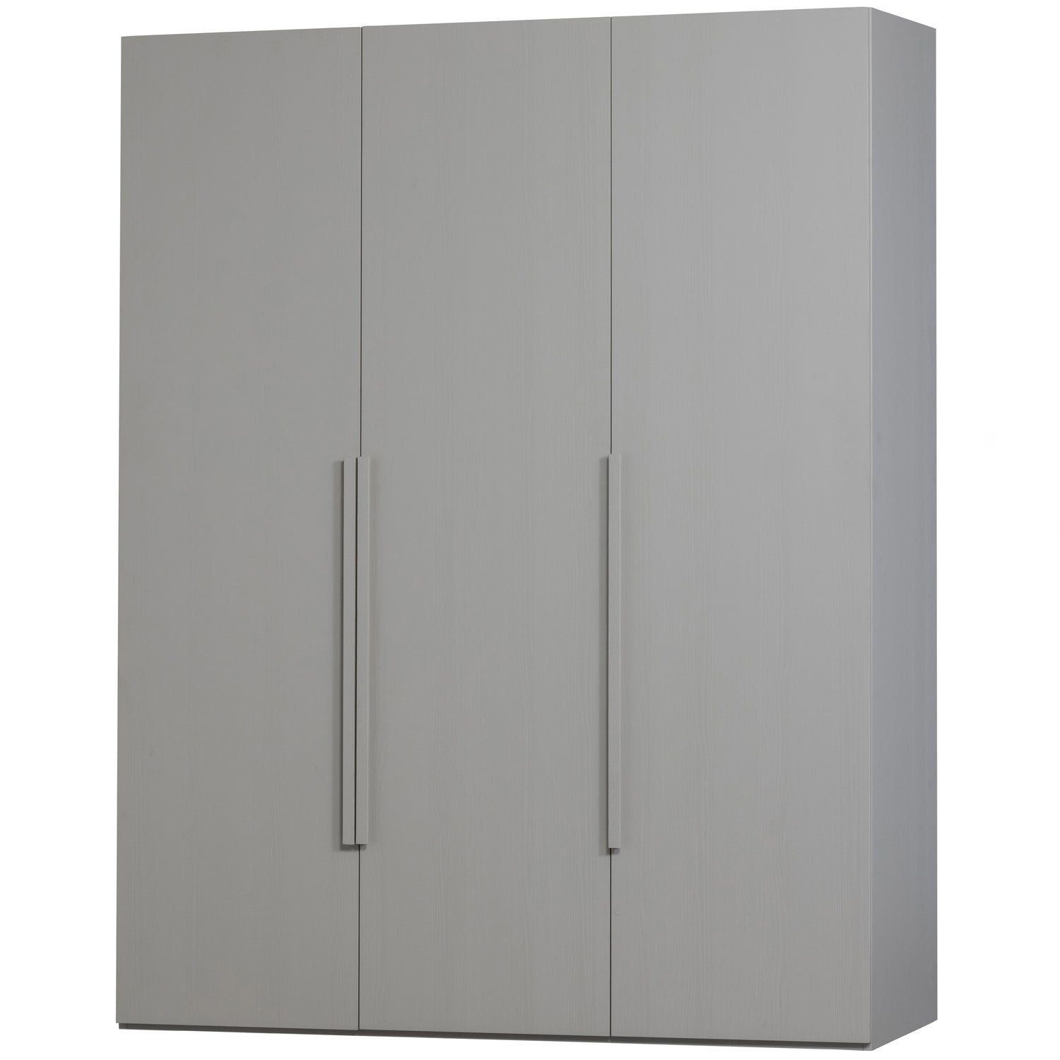 Woood Rens Kledingkast 3 Deurs Greep Lang Noten Pebble Grey [Fsc] - KwaliteitWonen.nl
