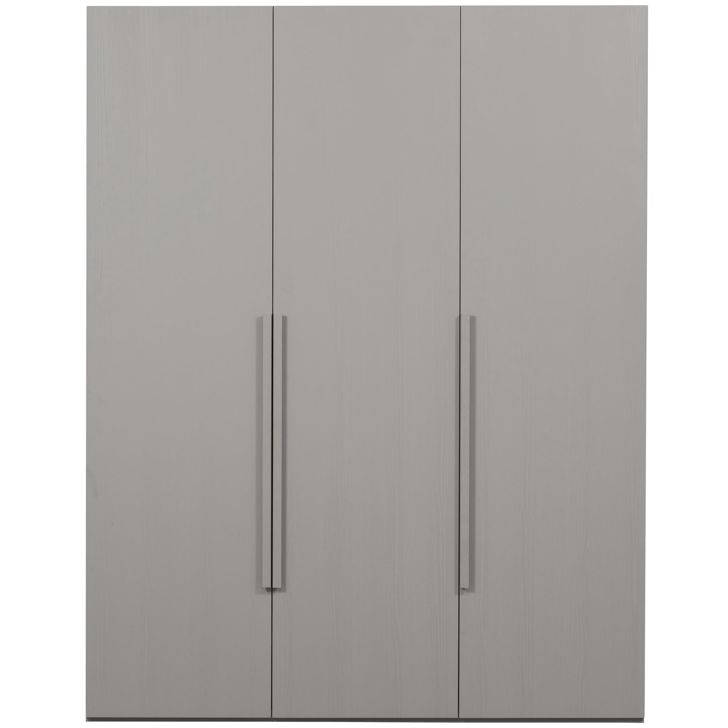Woood Rens Kledingkast 3 Deurs Greep Lang Noten Pebble Grey [Fsc] - KwaliteitWonen.nl