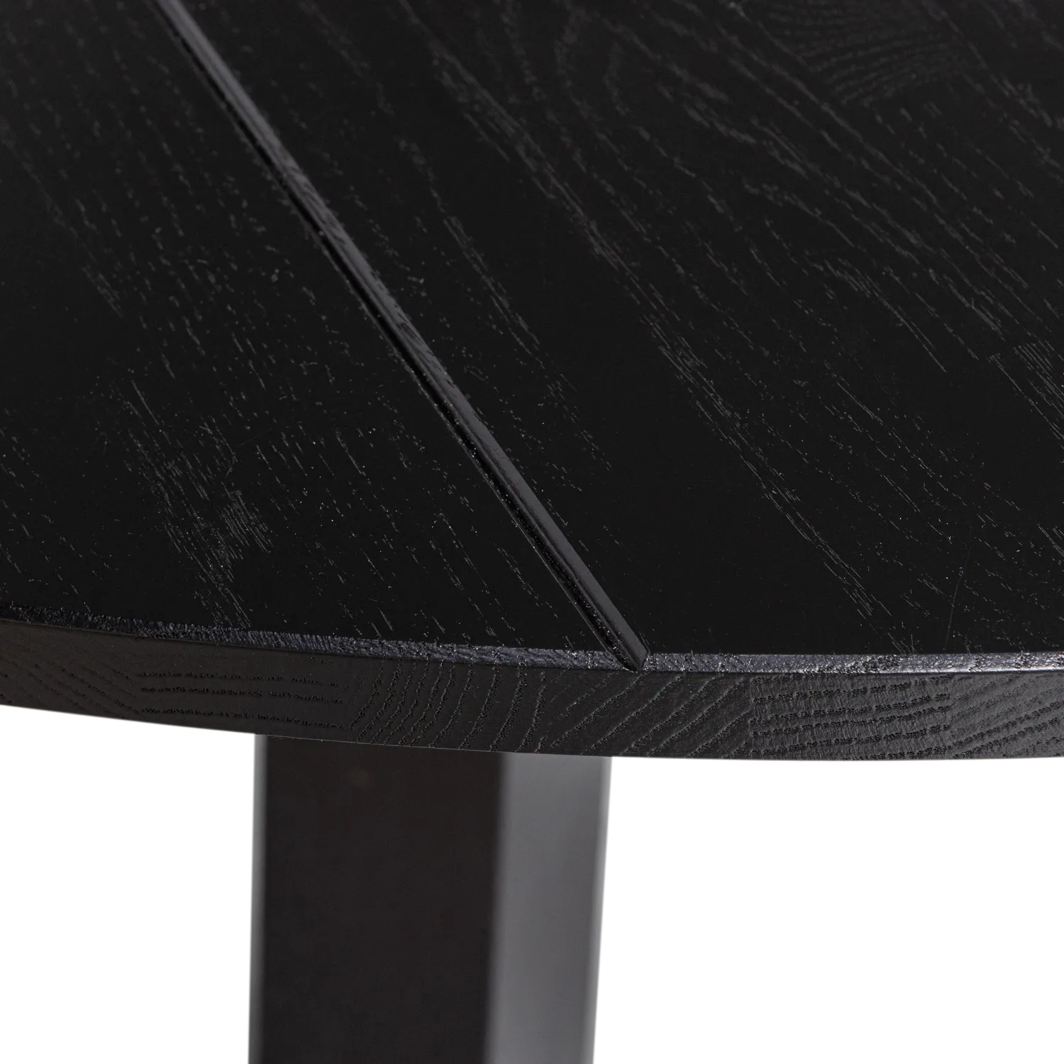 Woood Rhonda Eettafel O129 Cm Eiken Blacknight [Fsc] - KwaliteitWonen.nl
