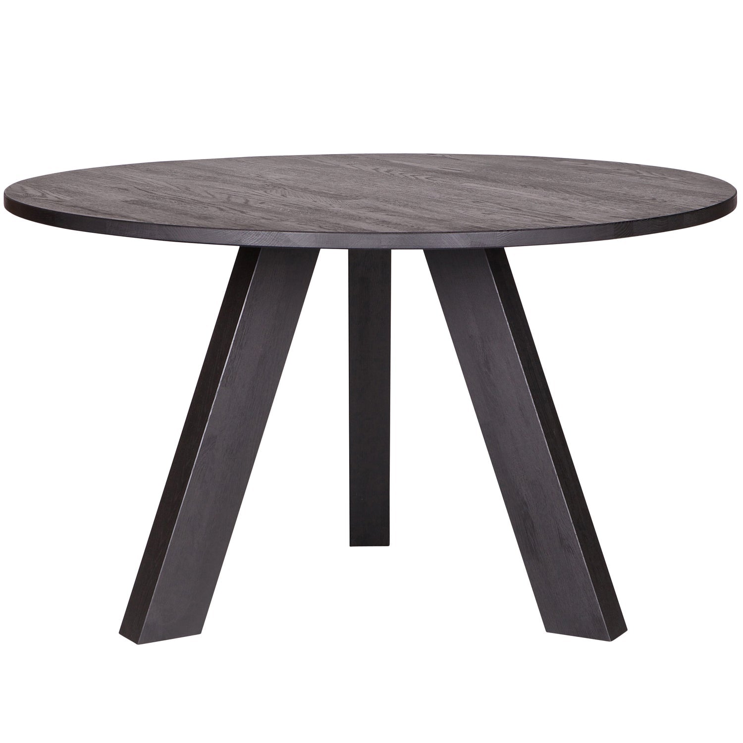 Woood Rhonda Eettafel O129 Cm Eiken Blacknight [Fsc] - KwaliteitWonen.nl