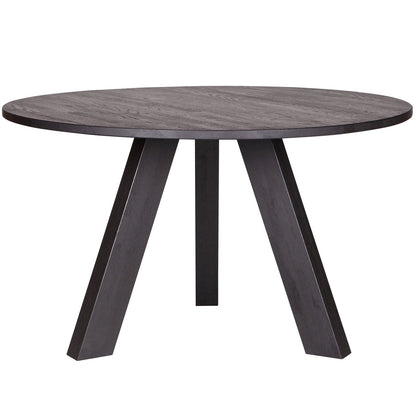 Woood Rhonda Eettafel O129 Cm Eiken Blacknight [Fsc] - KwaliteitWonen.nl