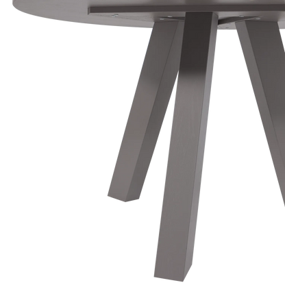 Woood Rhonda Eettafel O129 Cm Eiken Warmgrijs [Fsc] - KwaliteitWonen.nl