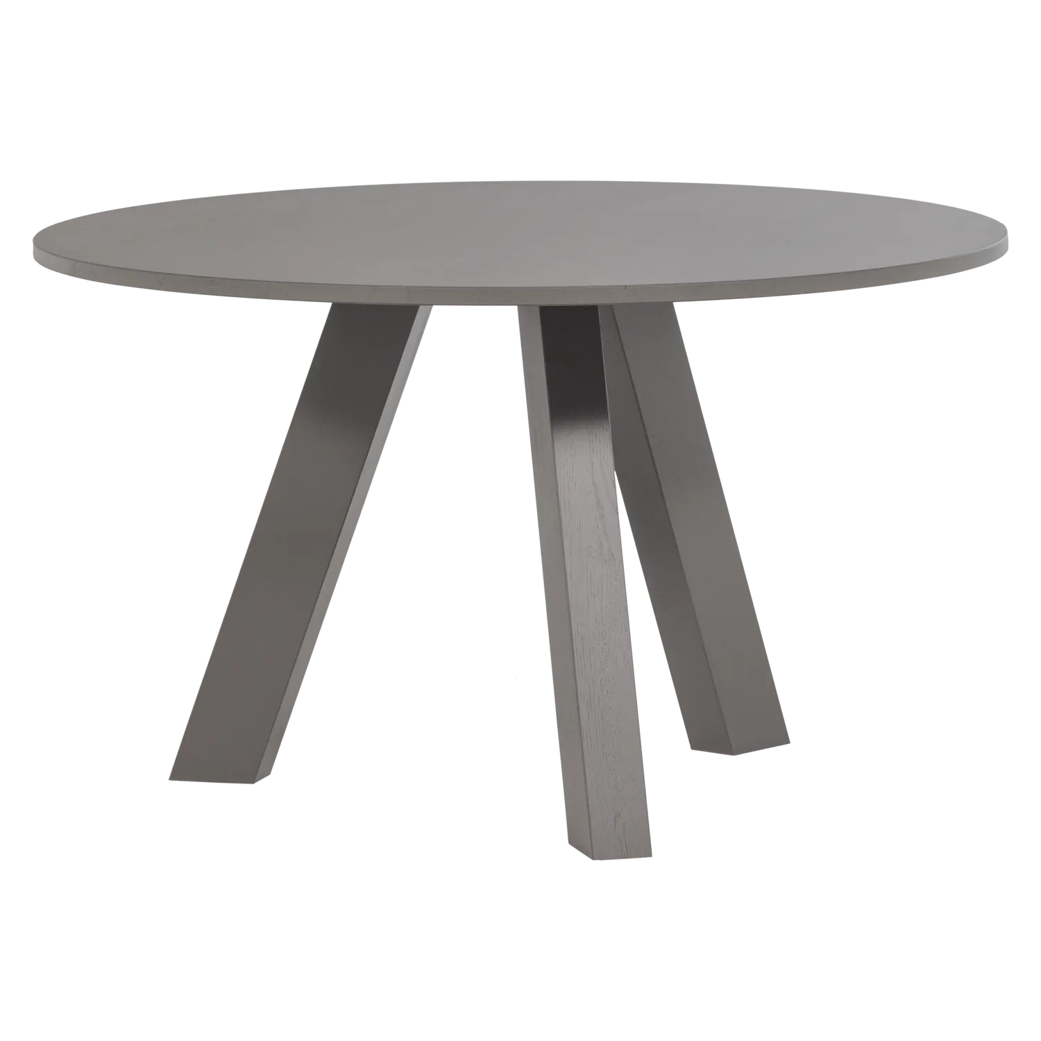 Woood Rhonda Eettafel O129 Cm Eiken Warmgrijs [Fsc] - KwaliteitWonen.nl