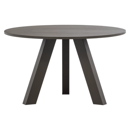 Woood Rhonda Eettafel Rond 129cm Eiken Middenbruin [Fsc] - KwaliteitWonen.nl