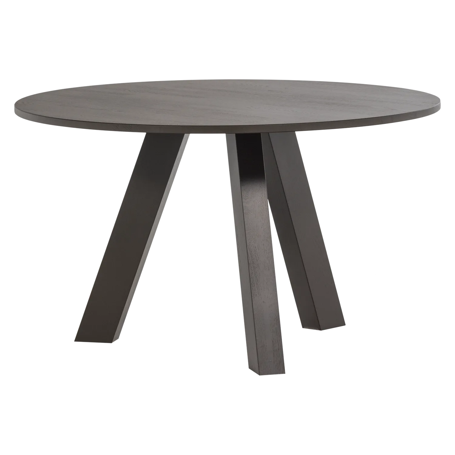 Woood Rhonda Eettafel Rond 129cm Eiken Middenbruin [Fsc] - KwaliteitWonen.nl