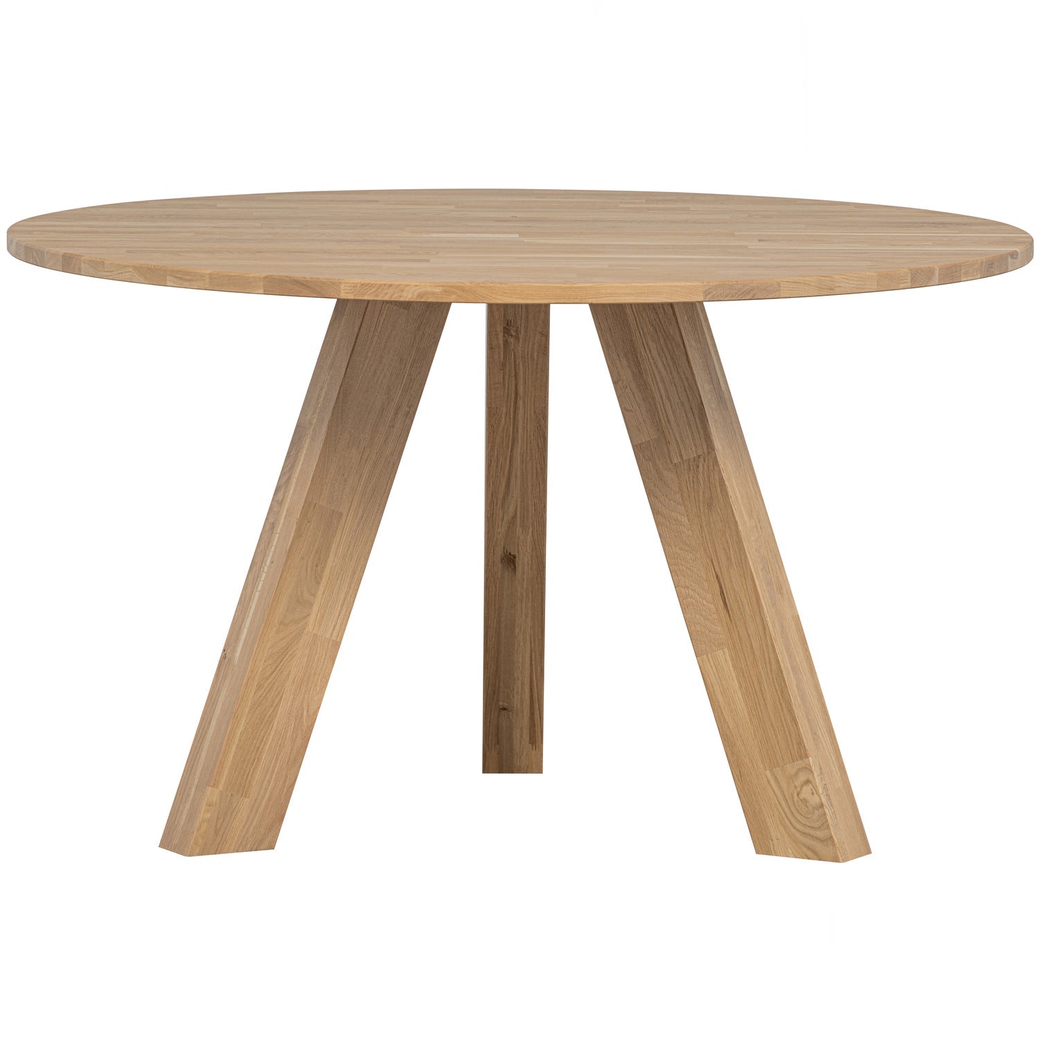 Woood Rhonda Eettafel Rond 129cm Eiken Naturel [Fsc] - KwaliteitWonen.nl