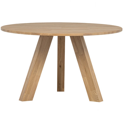 Woood Rhonda Eettafel Rond 129cm Eiken Naturel [Fsc] - KwaliteitWonen.nl
