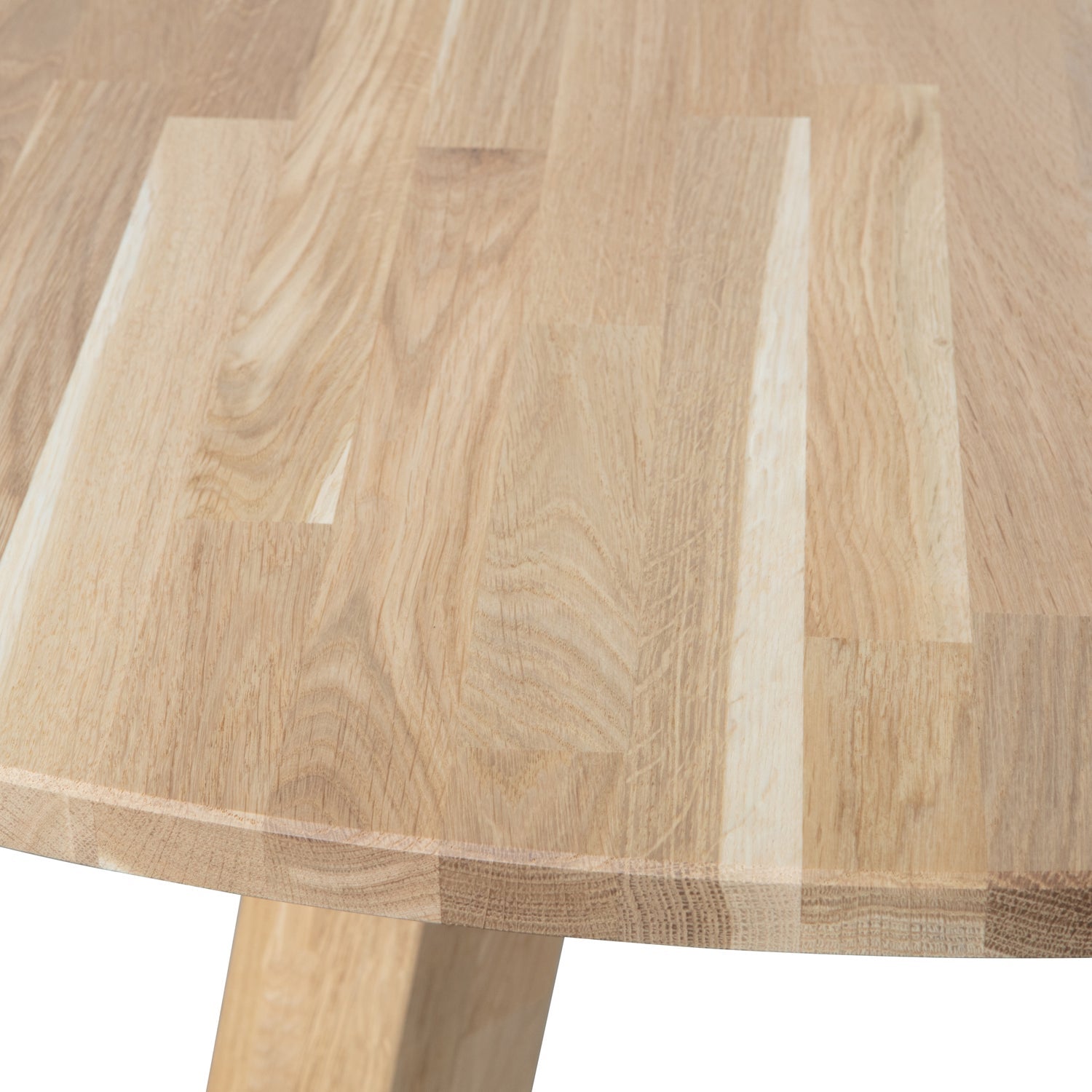 Woood Rhonda Eettafel Rond 129cm Eiken Naturel [Fsc] - KwaliteitWonen.nl