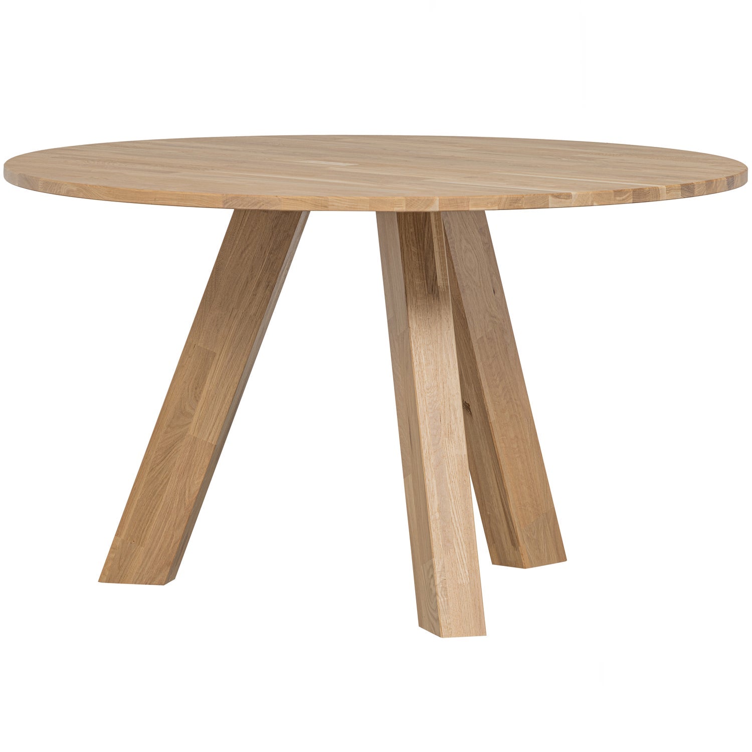 Woood Rhonda Eettafel Rond 129cm Eiken Naturel [Fsc] - KwaliteitWonen.nl