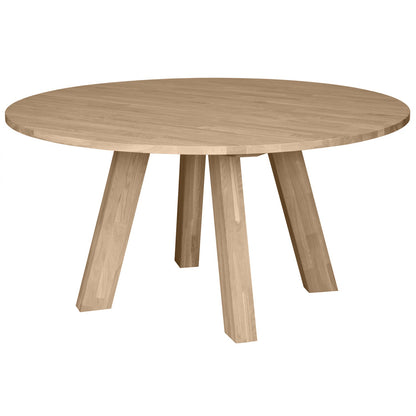 Woood Rhonda XL Eettafel Rond 150cm Eiken Naturel [Fsc] - KwaliteitWonen.nl