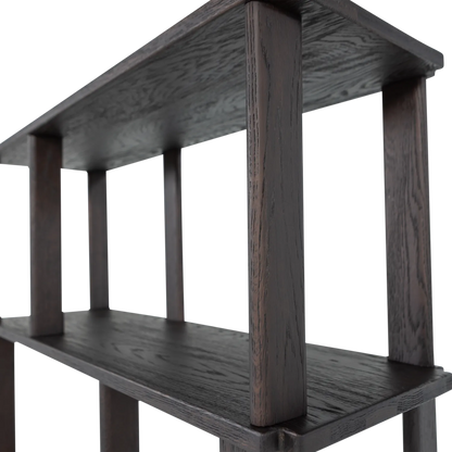 Woood Riss Boekenkast Eikenhout Mystic Brown 186 X90 Cm - KwaliteitWonen.nl