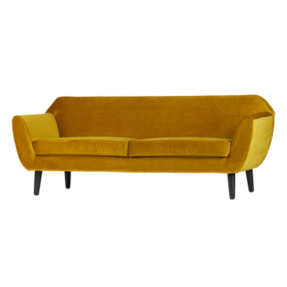Woood Rocco 2.5-Zits Bank Velvet Okergeel-Kwaliteitwonen.nl