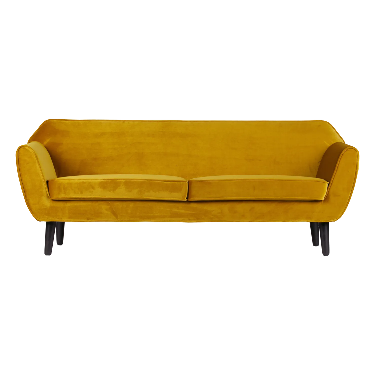 Woood Rocco 2.5-zits Bank Velvet Okergeel - KwaliteitWonen.nl