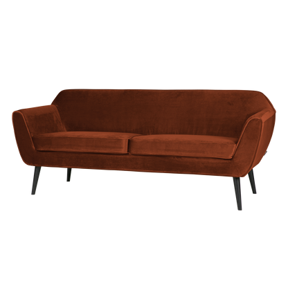 Woood Rocco 2.5-zits Bank Velvet Roestbruin - KwaliteitWonen.nl