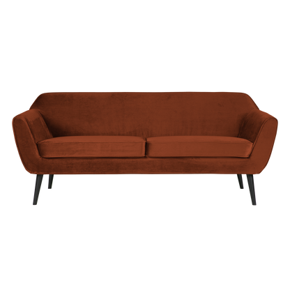 Woood Rocco 2.5-zits Bank Velvet Roestbruin - KwaliteitWonen.nl