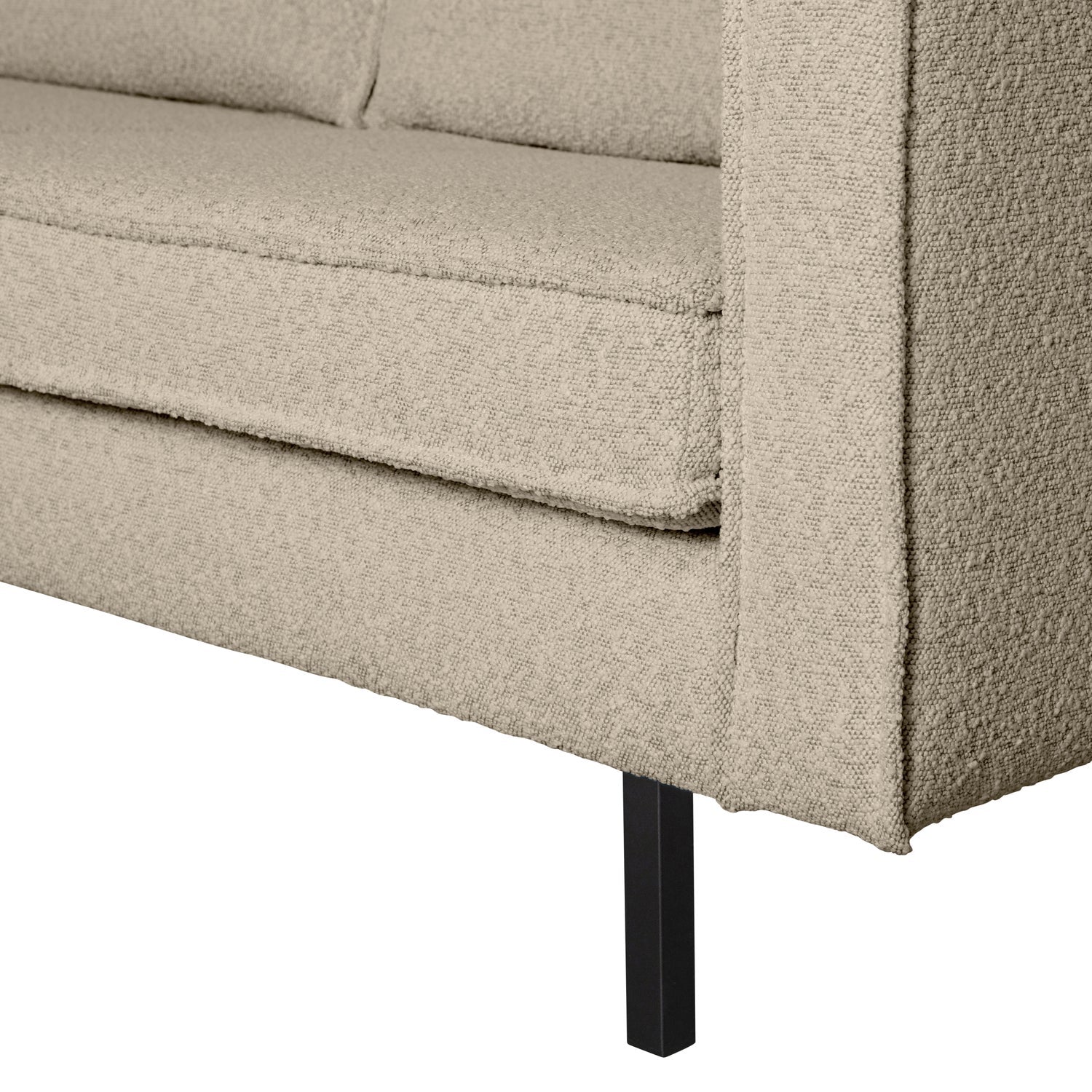 Woood Rodeo 2,5 Zits Bank Boucle Beige - KwaliteitWonen.nl