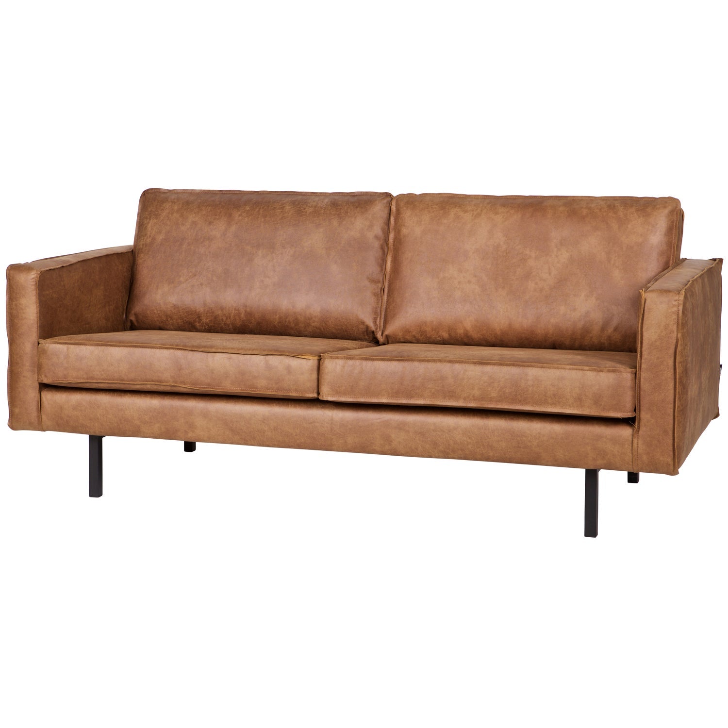 Woood Rodeo 2,5 Zits Bank Ecoleer Cognac - KwaliteitWonen.nl