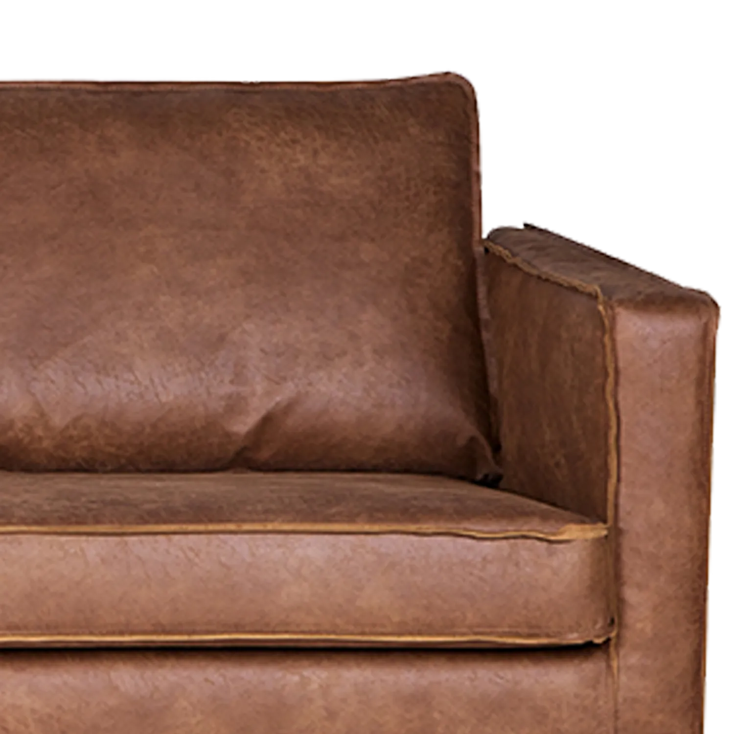 Woood Rodeo 3 Zits Bank Ecoleer Cognac - KwaliteitWonen.nl