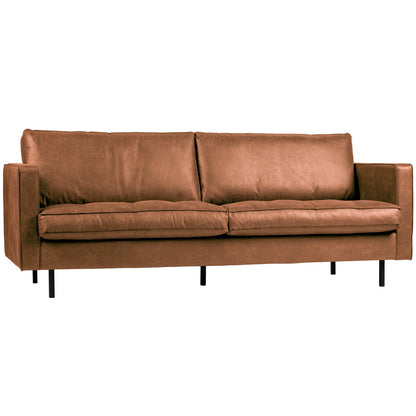 Woood Rodeo Classic 2,5 Zits Bank Ecoleer Cognac - KwaliteitWonen.nl