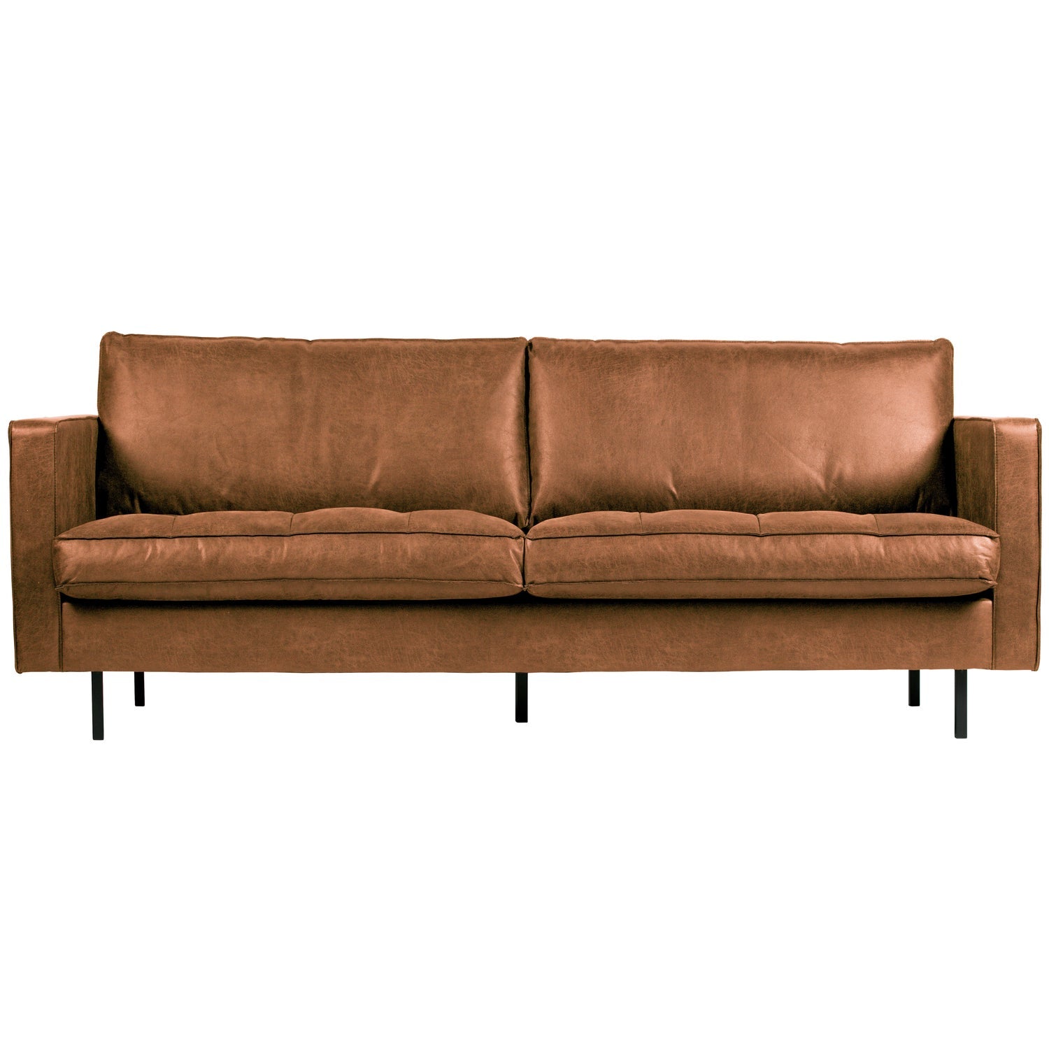 Woood Rodeo Classic 2,5 Zits Bank Ecoleer Cognac - KwaliteitWonen.nl
