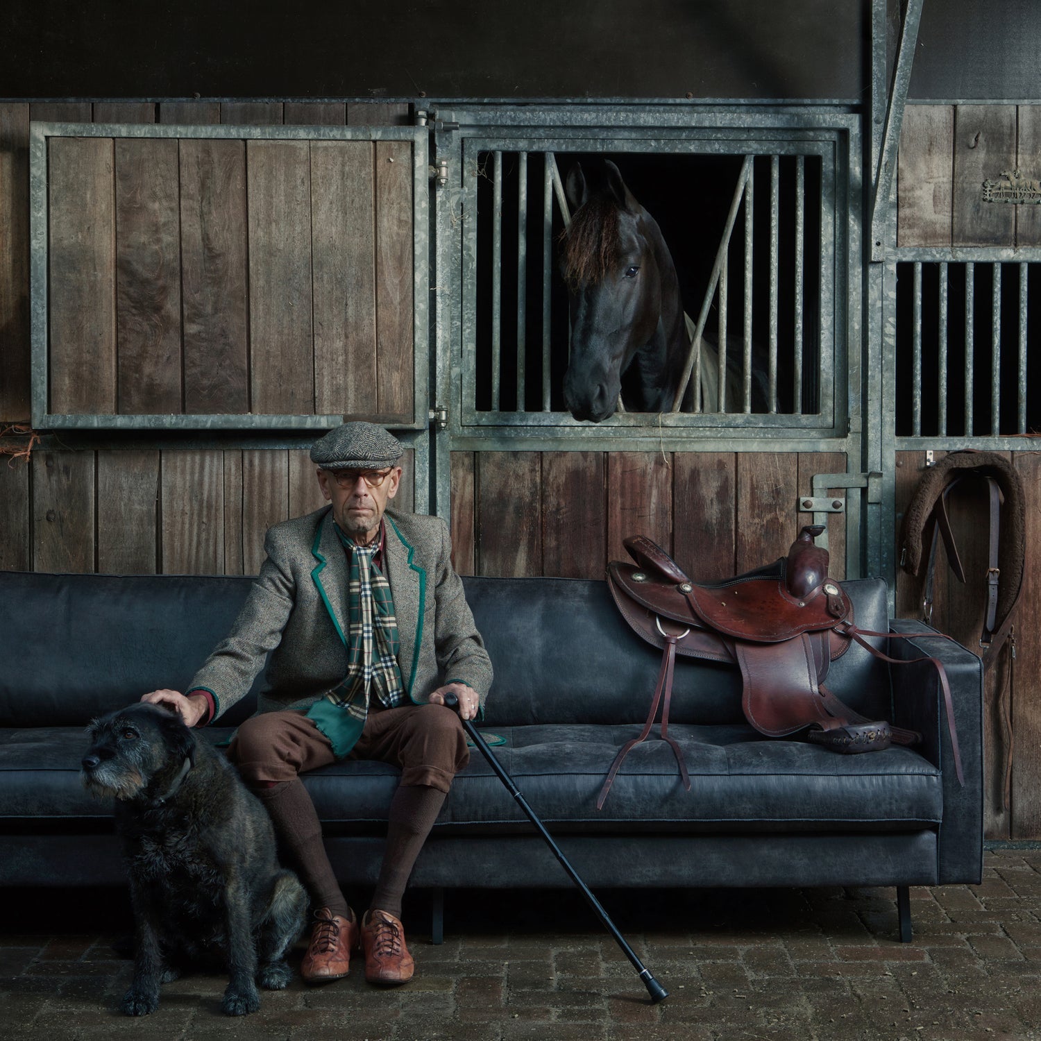 Woood Rodeo Classic 3 Zits Bank Ecoleer Zwart - KwaliteitWonen.nl