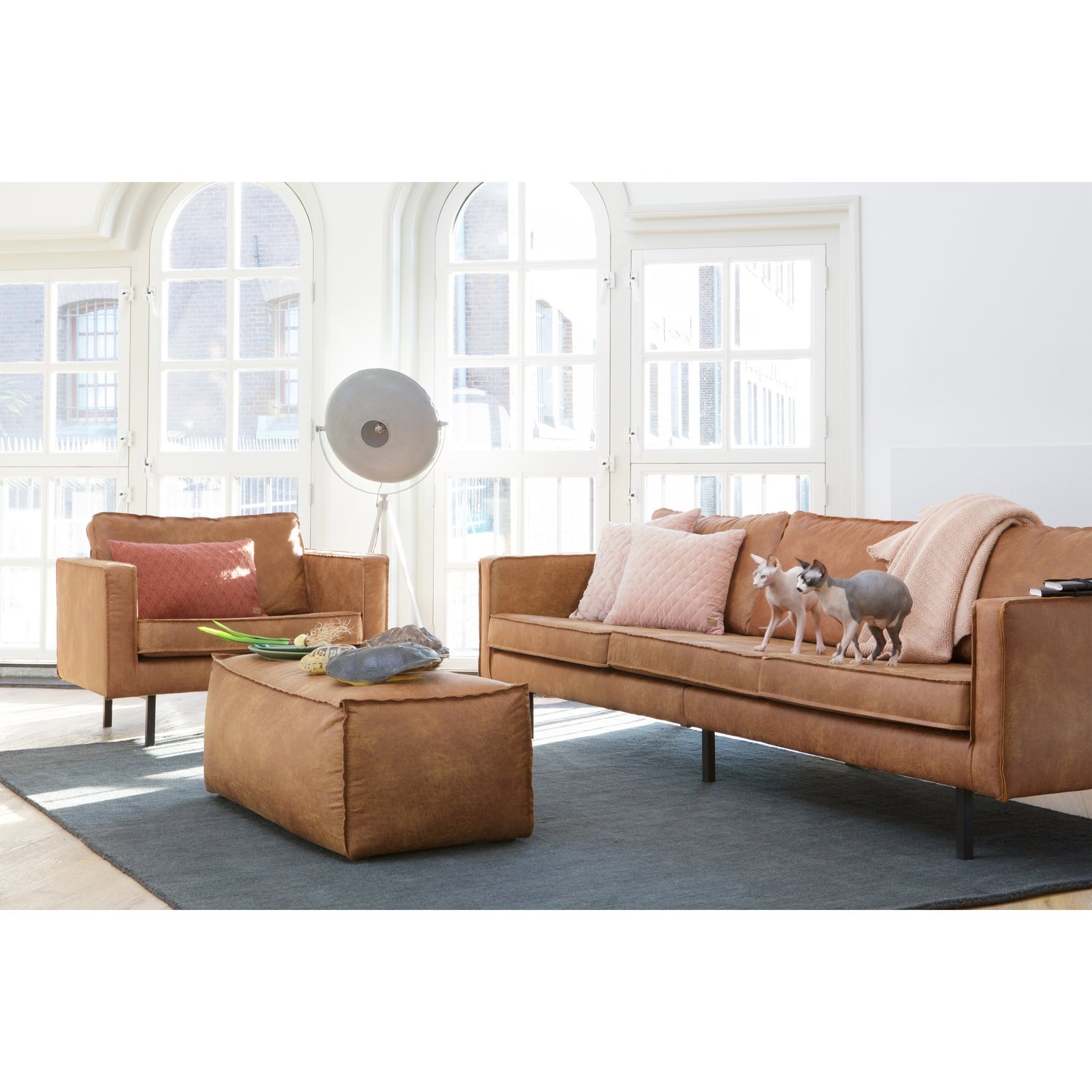 Woood Rodeo Fauteuil Ecoleer Cognac - KwaliteitWonen.nl