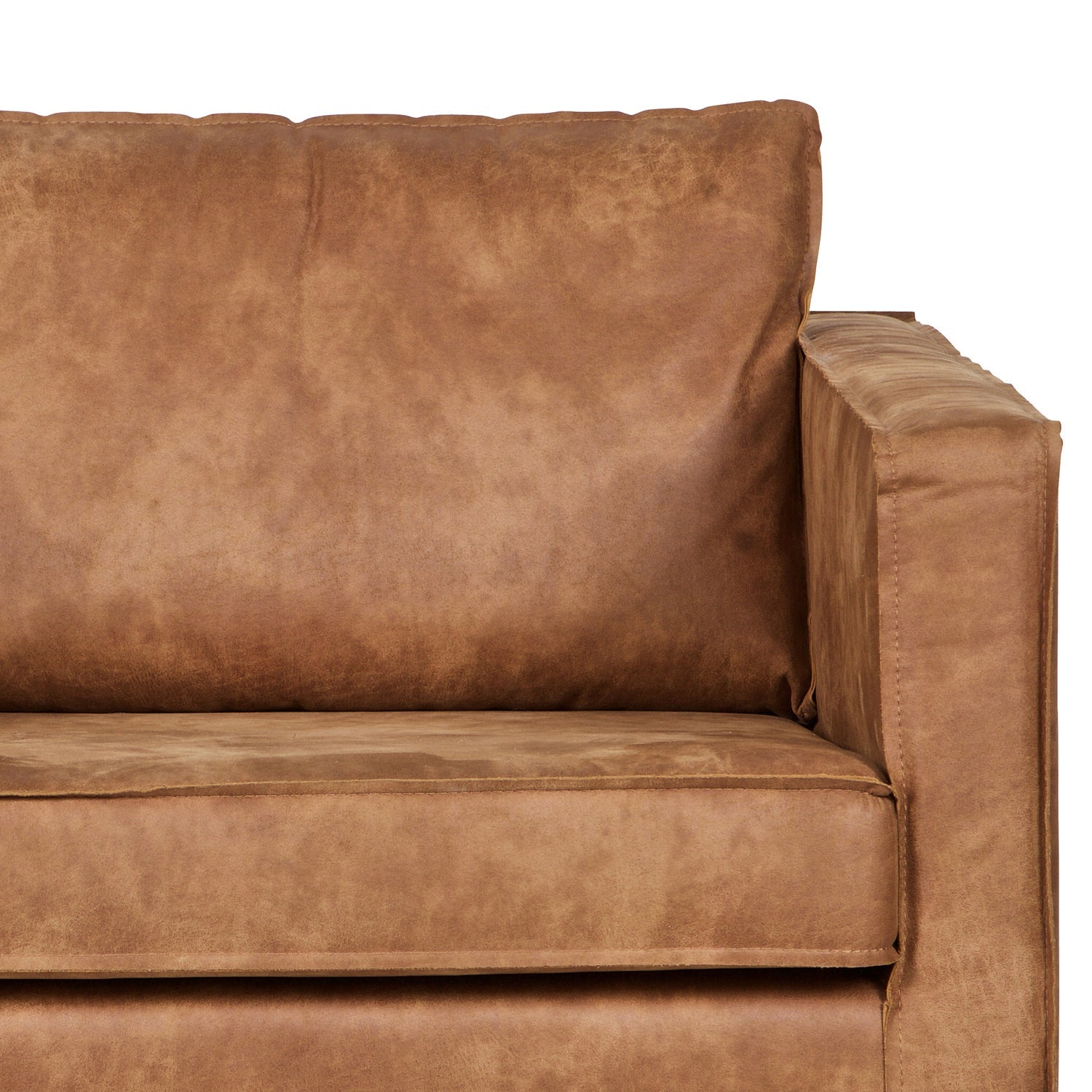 Woood Rodeo Fauteuil Ecoleer Cognac - KwaliteitWonen.nl