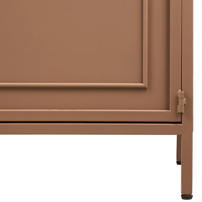 Woood Ronja Vitrinekast XL Metaal Military Brown - KwaliteitWonen.nl