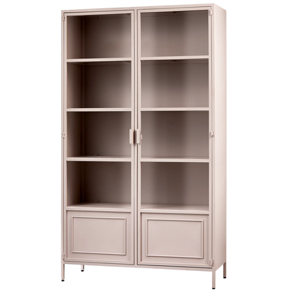 Woood Ronja Vitrinekast XL Metaal Soft Pink - KwaliteitWonen.nl