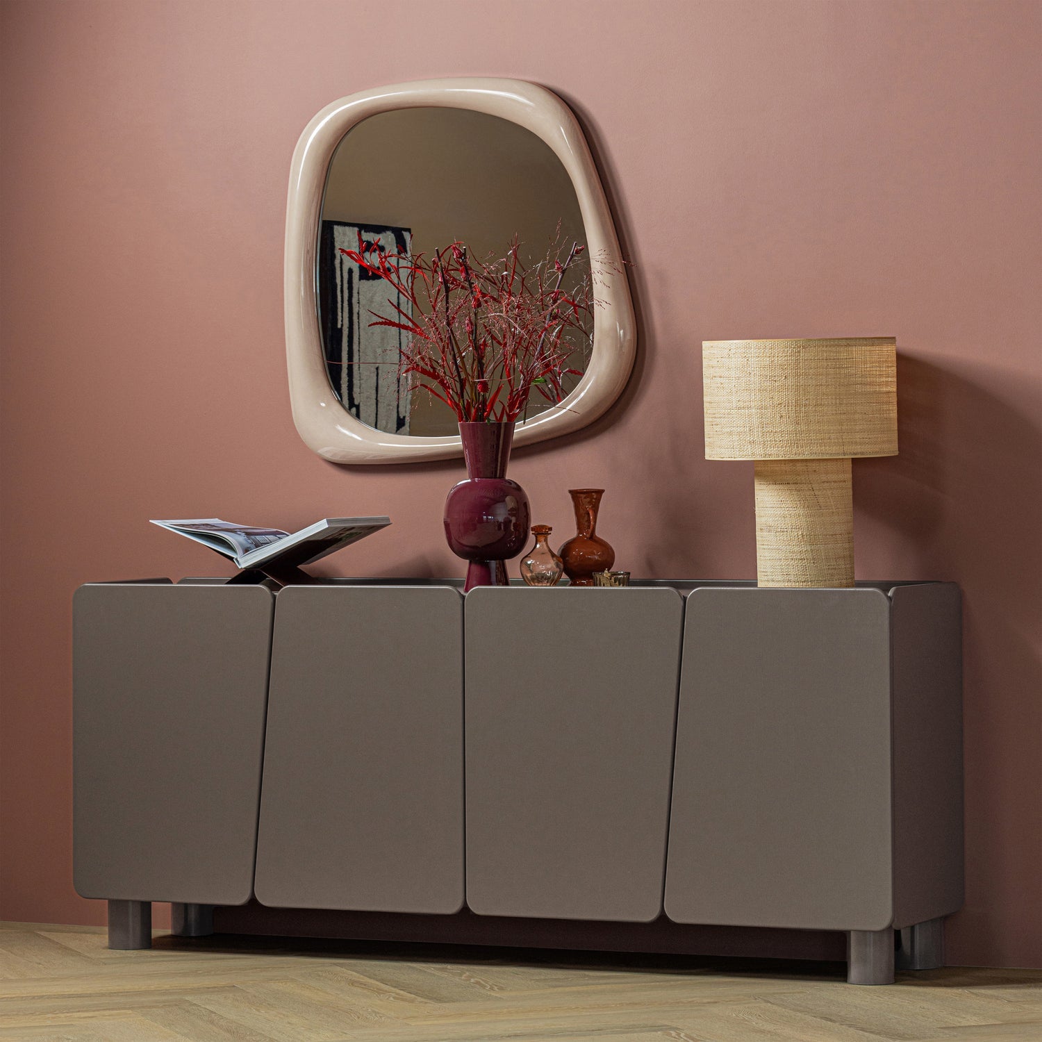 Woood Root Dressoir 200cm Grenen Truffel Bruin [Fsc] - KwaliteitWonen.nl