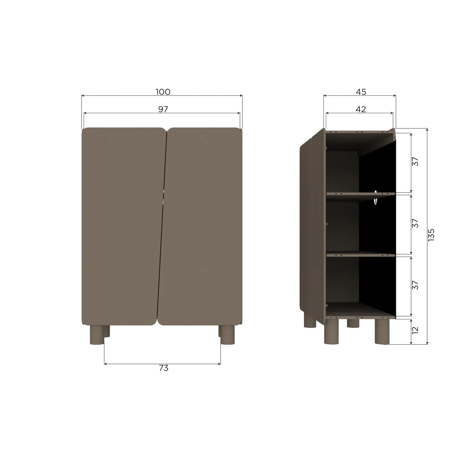Woood Root Dressoir Grenen Truffel Bruin [Fsc] - KwaliteitWonen.nl