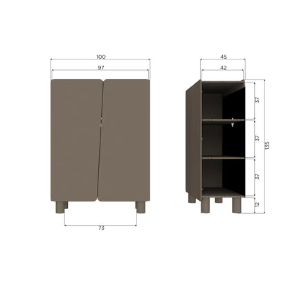 Woood Root Dressoir Grenen Truffel Bruin [Fsc] - KwaliteitWonen.nl