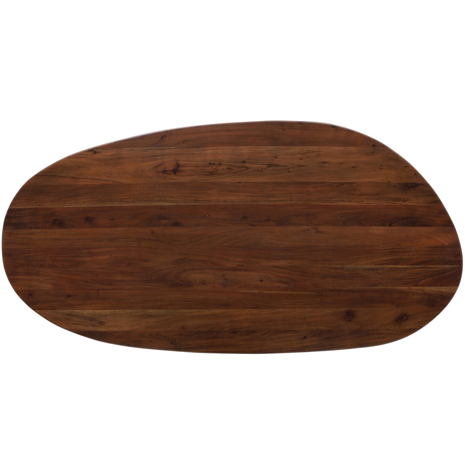 Woood Roundly Eettafel Bureau Mangohout Donkerbruin 200x100cm - KwaliteitWonen.nl