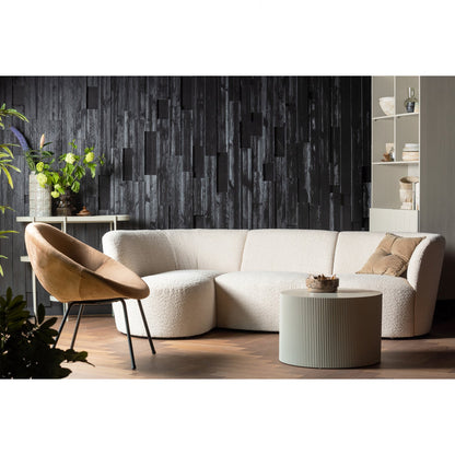 Woood Sanne Bijzettafel Rond Mdf Antiek Beige - KwaliteitWonen.nl