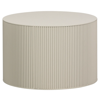 Woood Sanne Bijzettafel Rond Mdf Antiek Beige - KwaliteitWonen.nl
