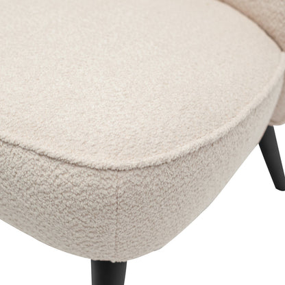Woood Sara Fauteuil Boucle Creme - KwaliteitWonen.nl