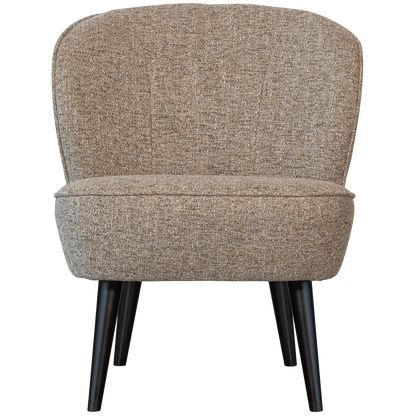 Woood Sara Fauteuil Geweven Stof Naturel Melange - KwaliteitWonen.nl