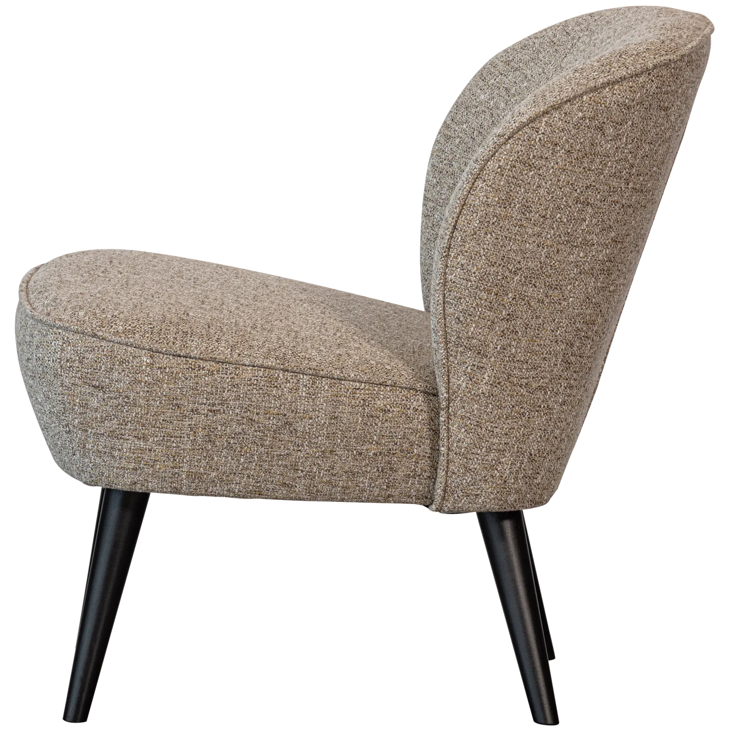 Woood Sara Fauteuil Geweven Stof Naturel Melange - KwaliteitWonen.nl