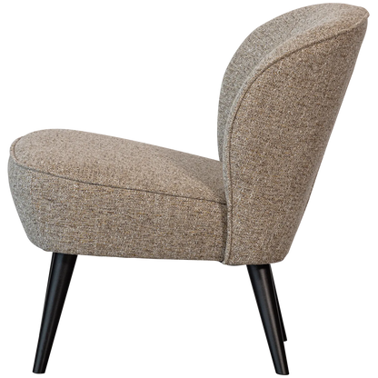 Woood Sara Fauteuil Geweven Stof Naturel Melange - KwaliteitWonen.nl