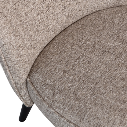 Woood Sara Fauteuil Geweven Stof Naturel Melange - KwaliteitWonen.nl