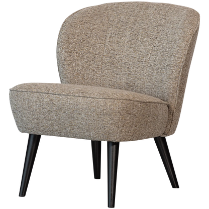 Woood Sara Fauteuil Geweven Stof Naturel Melange - KwaliteitWonen.nl