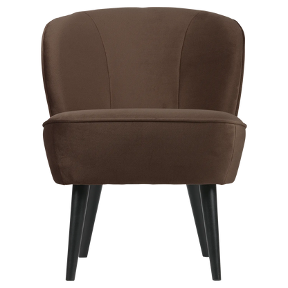 Woood Sara Fauteuil Velvet Donkerbruin [Fsc] - KwaliteitWonen.nl
