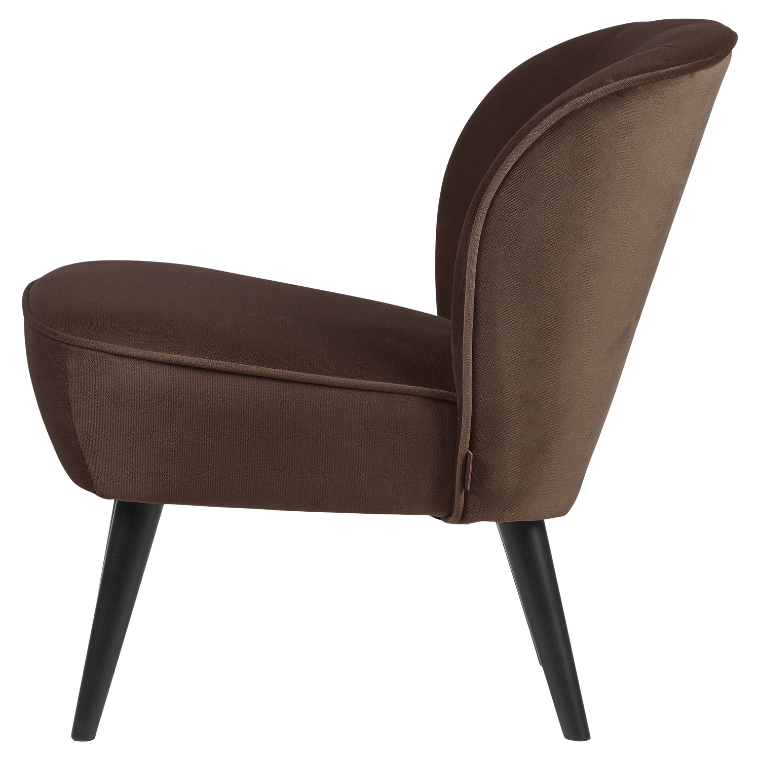 Woood Sara Fauteuil Velvet Donkerbruin [Fsc] - KwaliteitWonen.nl