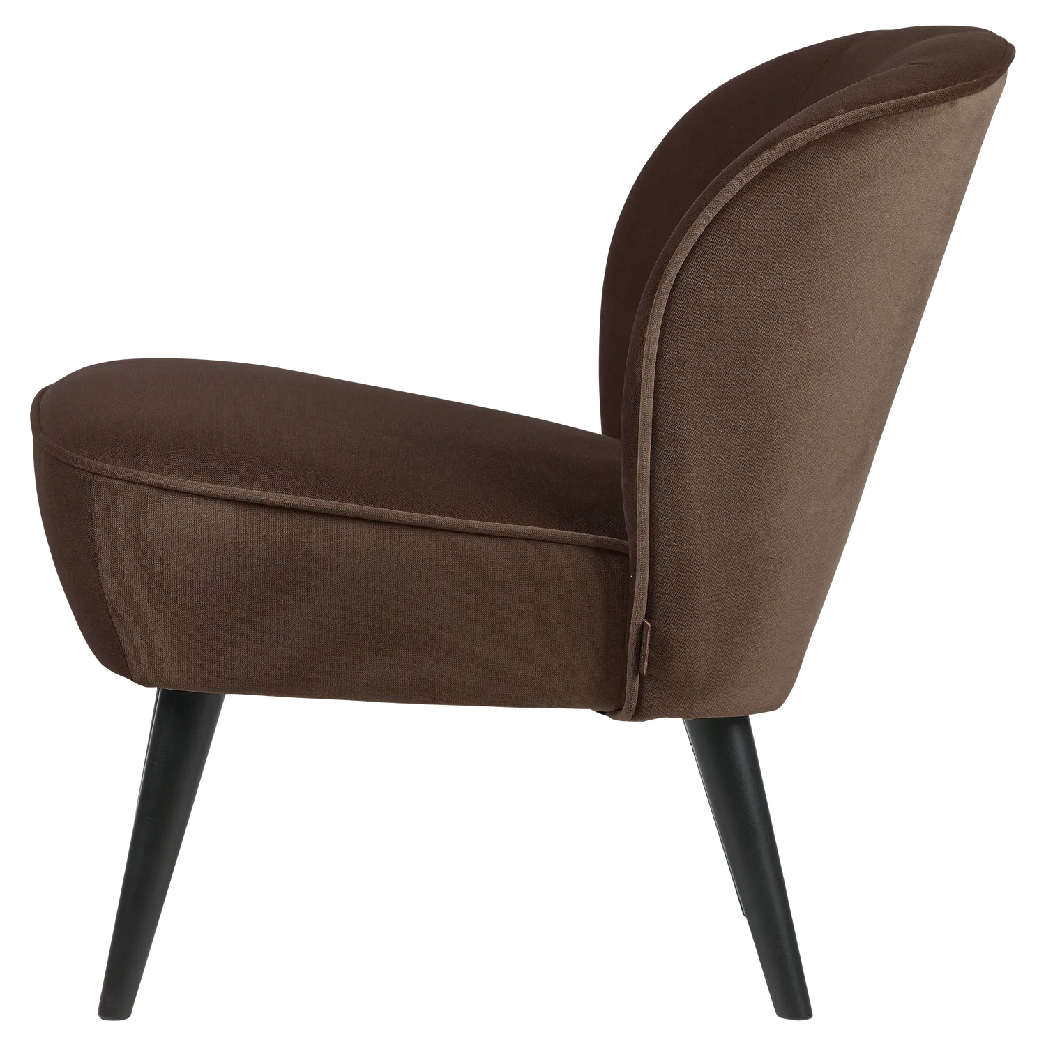Woood Sara Fauteuil Velvet Donkerbruin [Fsc] - KwaliteitWonen.nl
