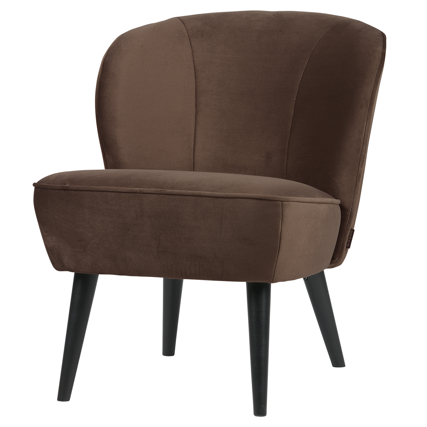 Woood Sara Fauteuil Velvet Donkerbruin [Fsc] - KwaliteitWonen.nl