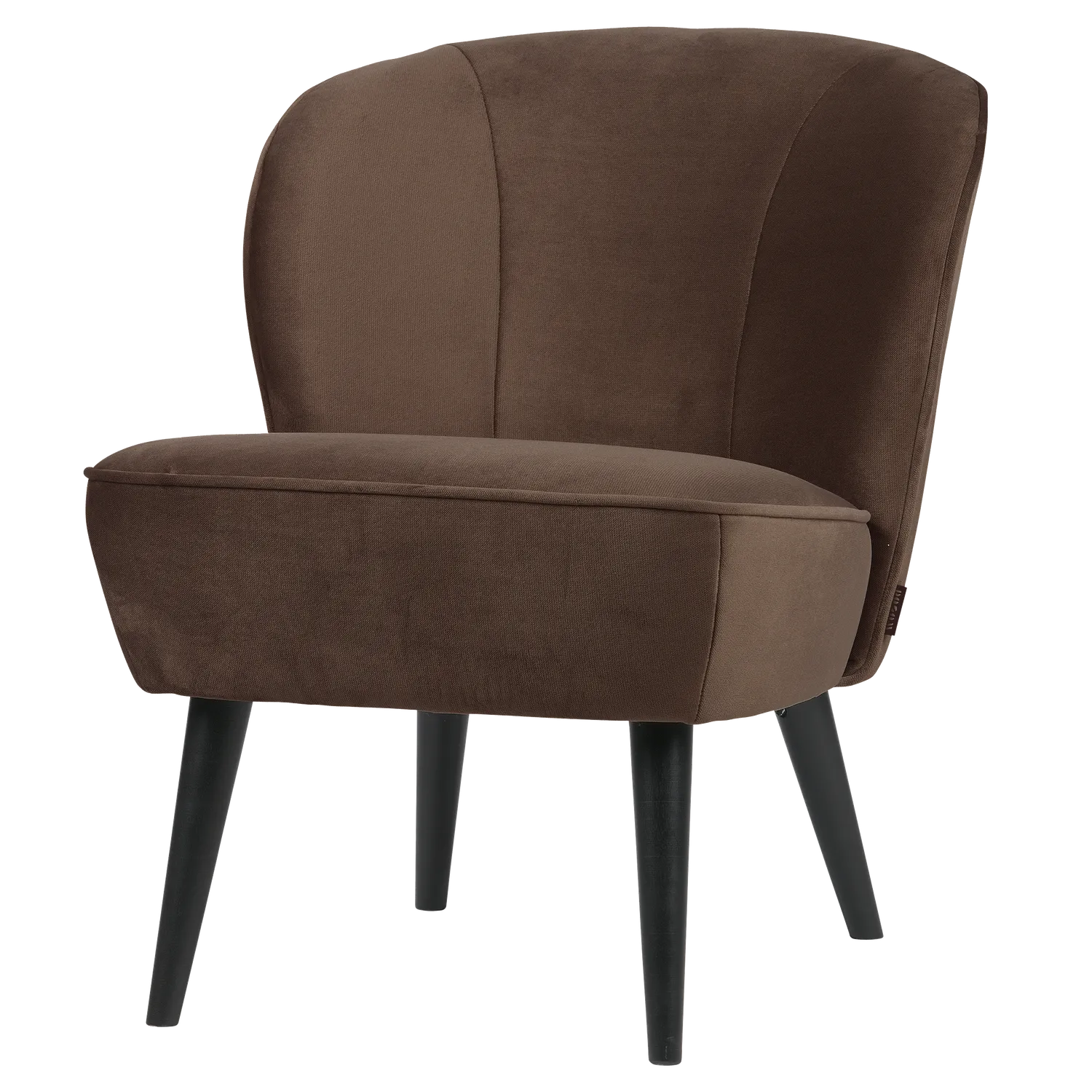 Woood Sara Fauteuil Velvet Donkerbruin [Fsc] - KwaliteitWonen.nl