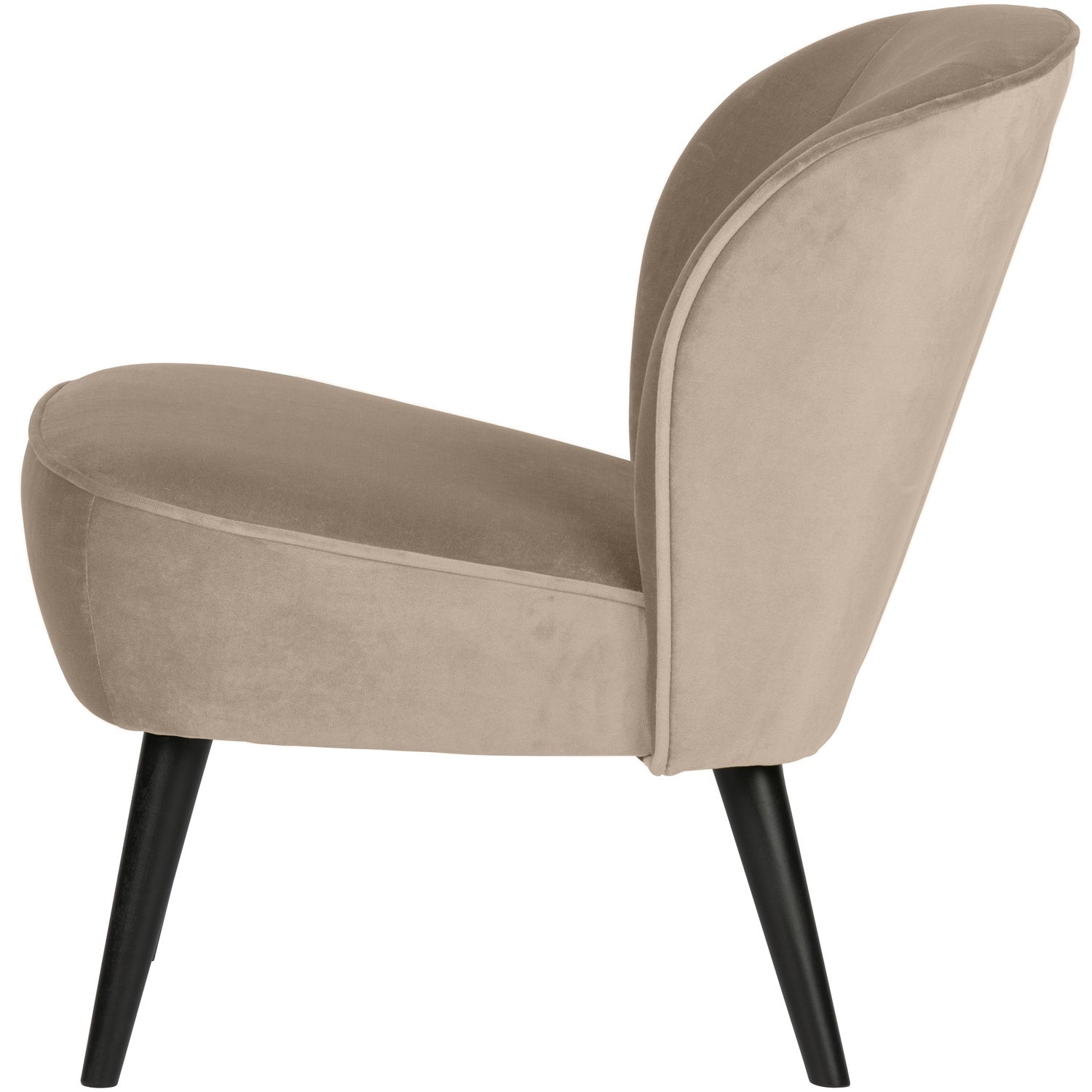 Woood Sara Fauteuil Velvet Khaki - KwaliteitWonen.nl