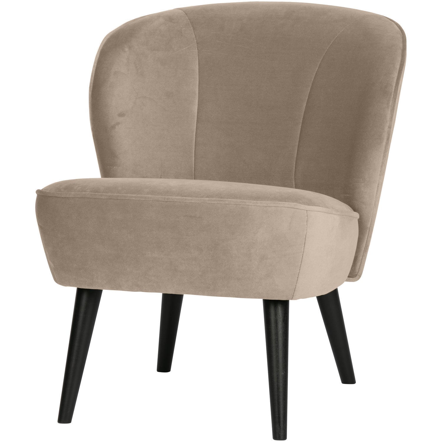 Woood Sara Fauteuil Velvet Khaki - KwaliteitWonen.nl