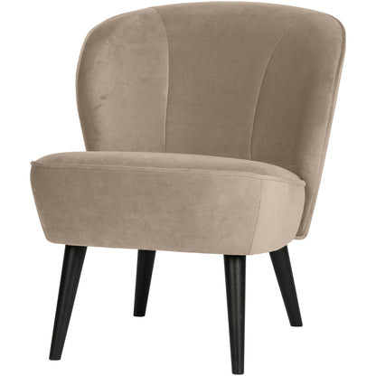 Woood Sara Fauteuil Velvet Khaki - KwaliteitWonen.nl