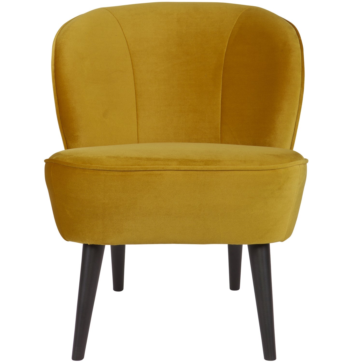 Woood Sara Fauteuil Velvet Oker-Kwaliteitwonen.nl